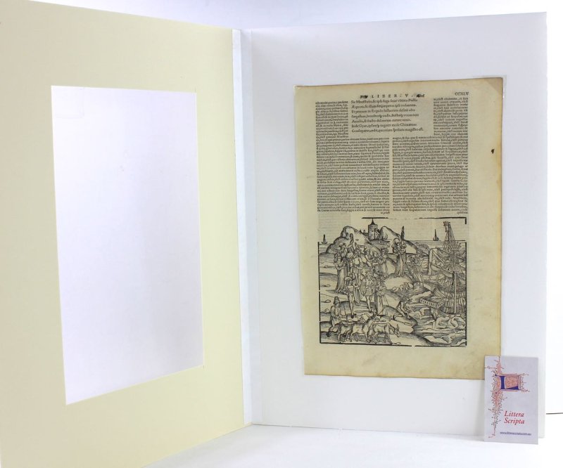 Virgil's Aeneid. Glossed printed leaf with woodcut 1529 - Click Image to Close