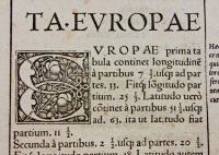 Ptolemy's "Geographica" leaf, 1535 edition, Lyon.