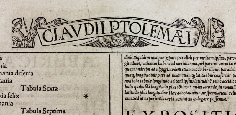 Ptolemy's "Geographica" leaf, 1535 edition, Lyon. - Click Image to Close