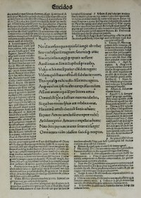 Virgil’s Aeneid. Glossed post incunable leaf, 1502