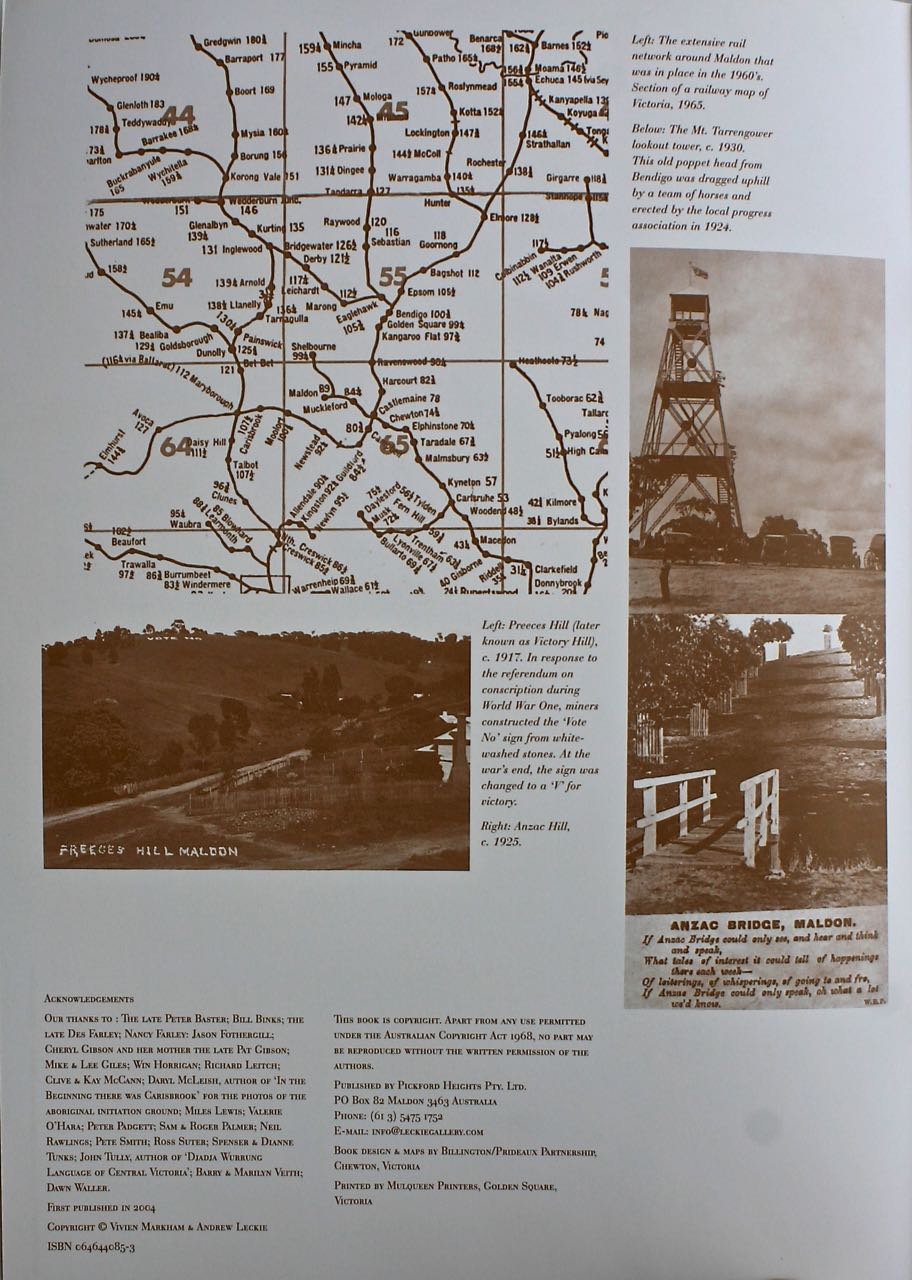 Guide to Maldon. A Victorian Goldfields Town. - Click Image to Close