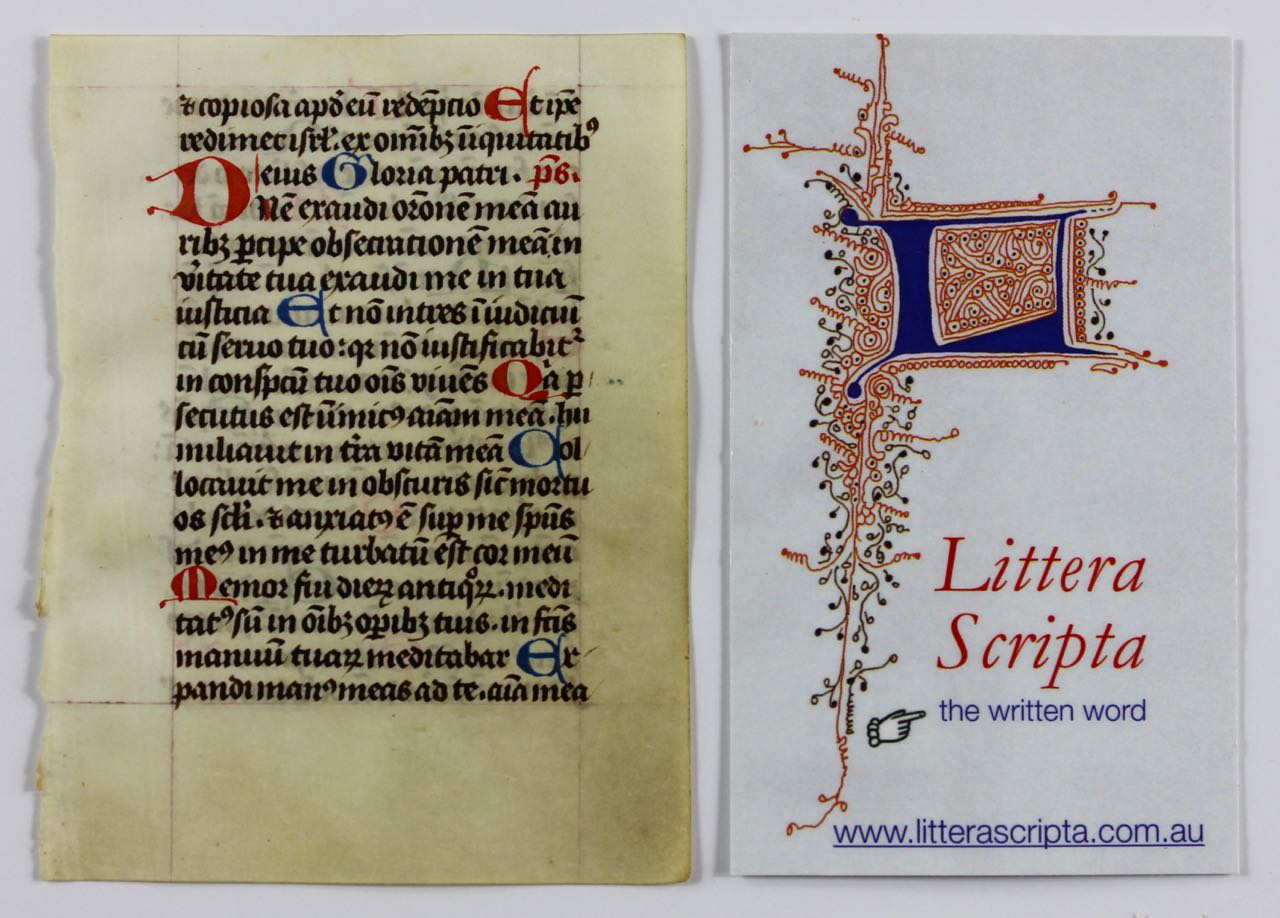 Tiny Flanders Book of Hours leaf, c. 1475