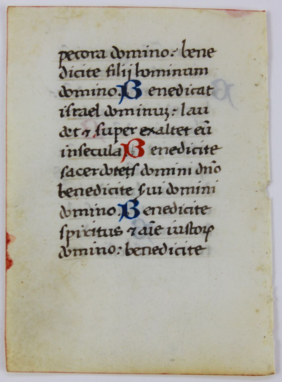Tiny Book of Hours leaf. The Song of the Three Children. - Click Image to Close