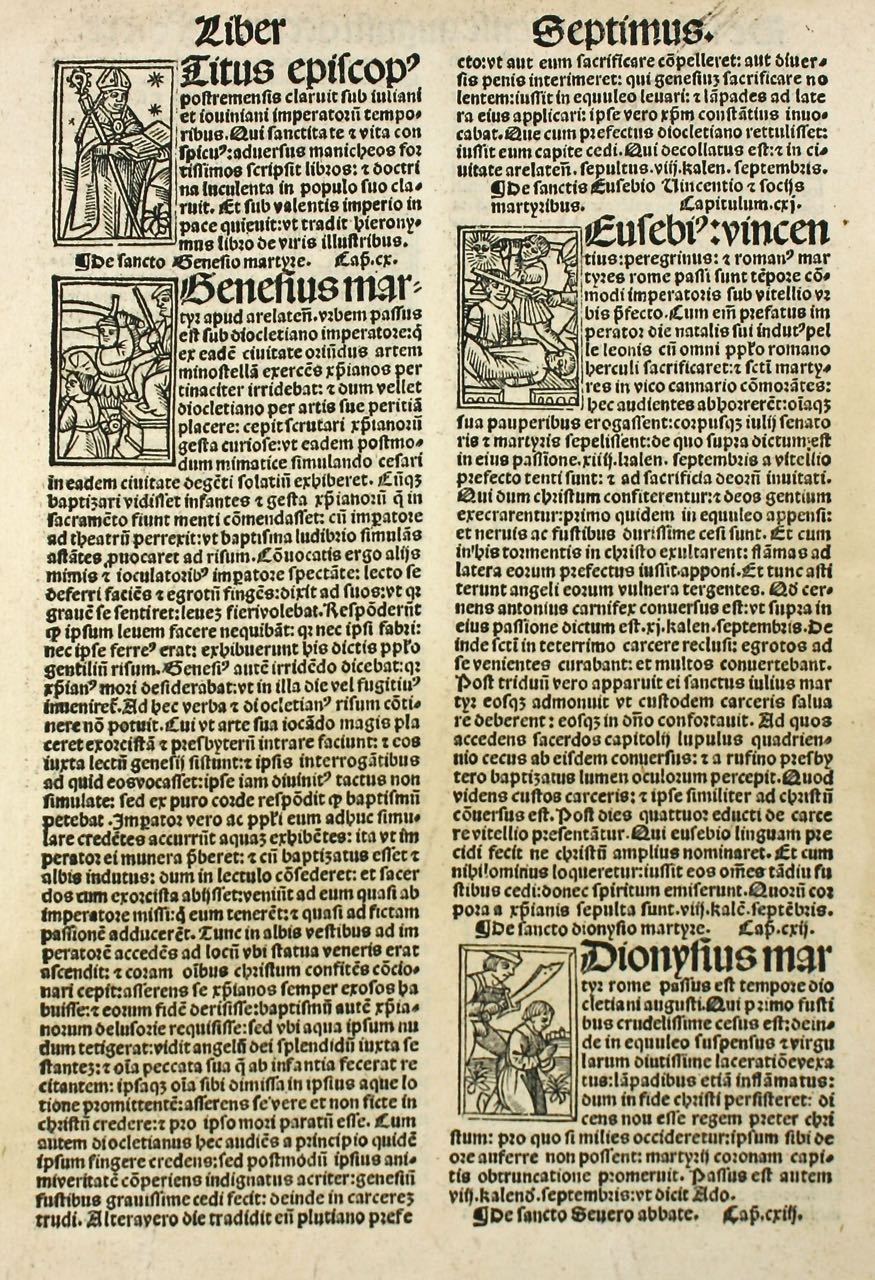 Lives of the Saints by Petrus De Natalibus. 1514 - Click Image to Close