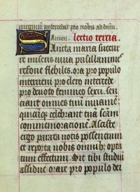 Illuminated Manuscript Breviary leaf, c.1460, France