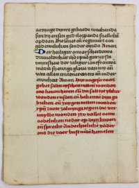 Manuscript Breviary leaf, Dutch language, c.1500.
