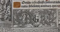 Vellum printed Hours leaf. Hardouyn, Paris, 1512