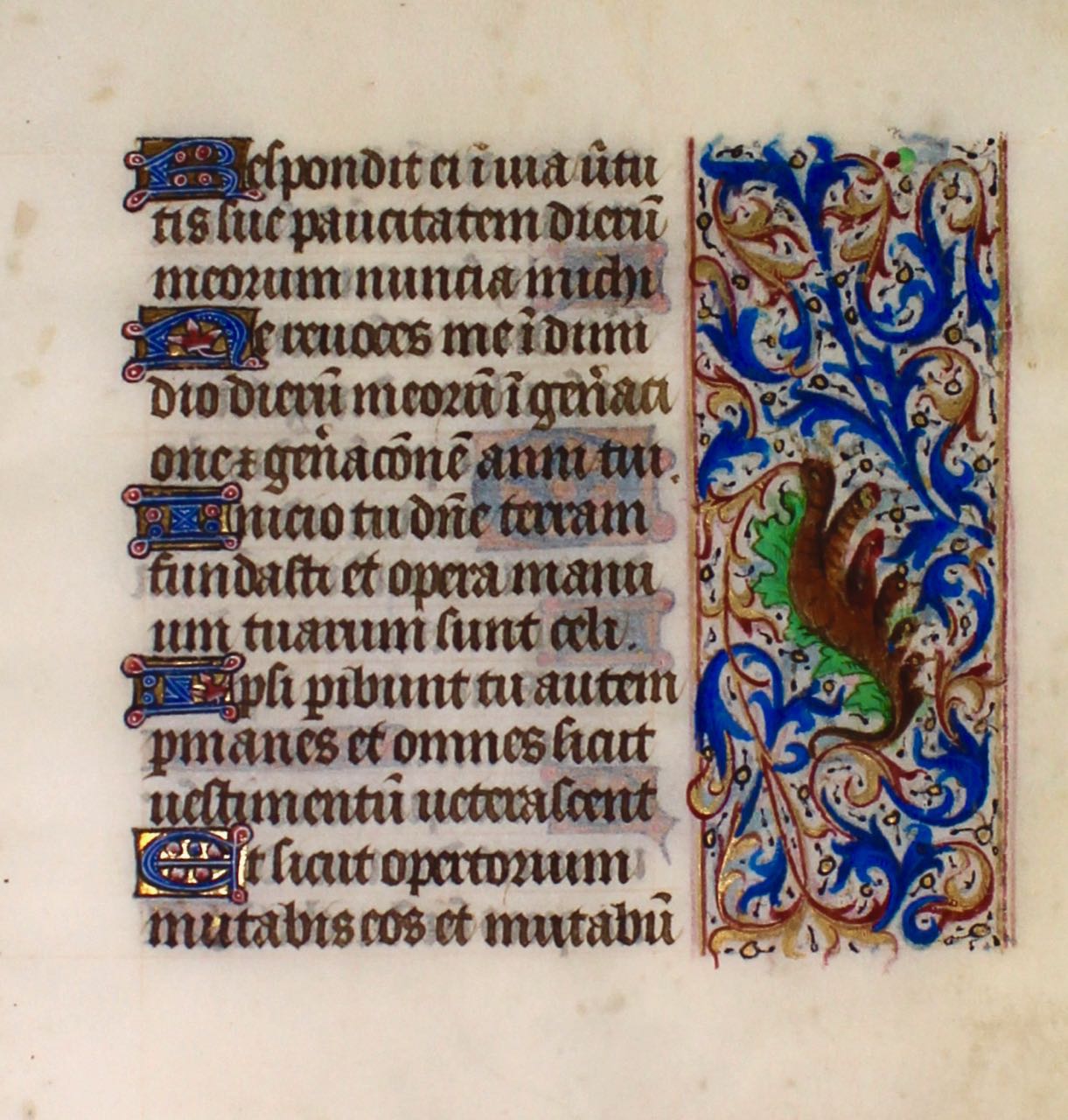 Hours leaf with a charming "grotesque", c.1465.