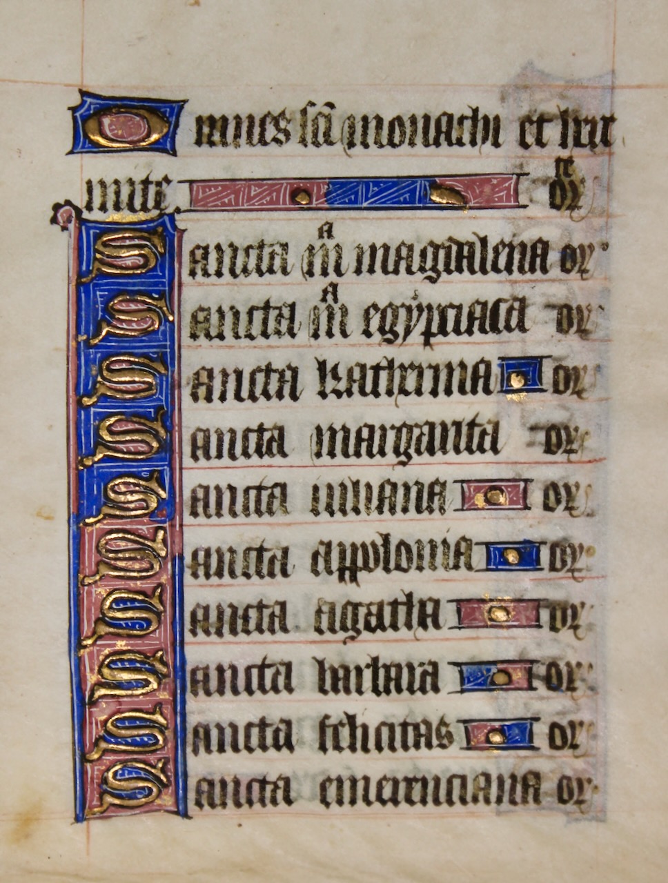 The Litany of the Saints in a French Book of Hours, c.1450.